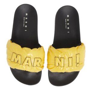 BNWT AW21 MARNI LOGO PUFFY POOL SLIDE SANDAL 40